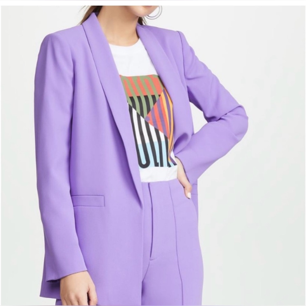 Alice + Olivia Kylie Shawl  Collar Blazer, small shoulder pads